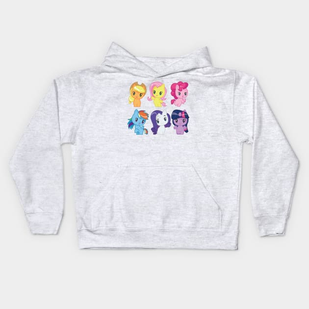 CM Crew Mane 6 Kids Hoodie by CloudyGlow